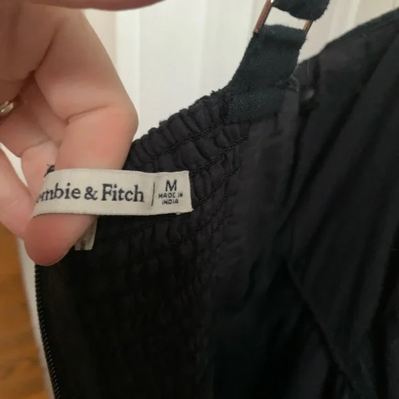 Abercrombie & Fitch Emerson Wide Strap Mini Dress Black Medium - Picture 8 of 9